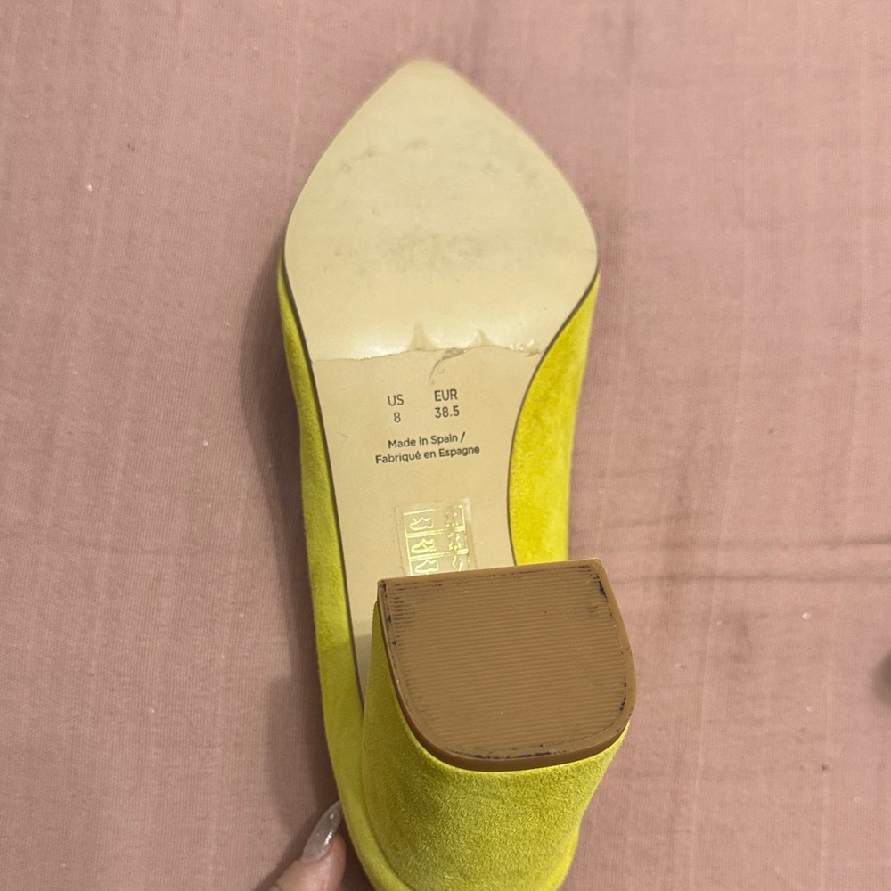 Frank & Oak Women's Bright Yellow Heels - Picture 3 of 4